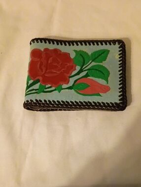 Ladies Hand Tooled Leather Wallet